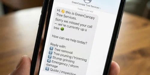 missed call txt back automation